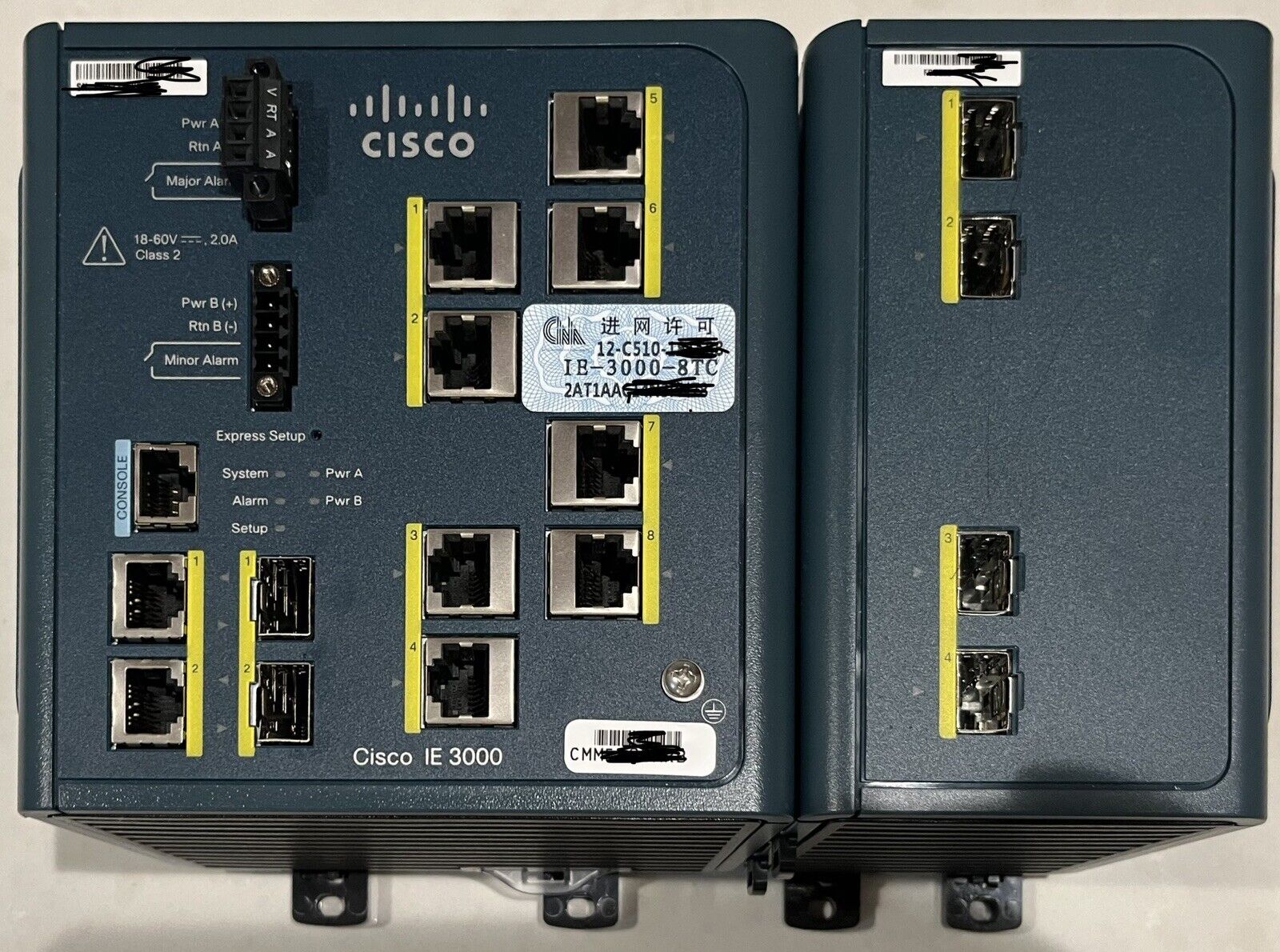 NEW CISCO IE-3000-8TC SWITCH With IE-3000-4SM 4 STP PORT EXPANSION