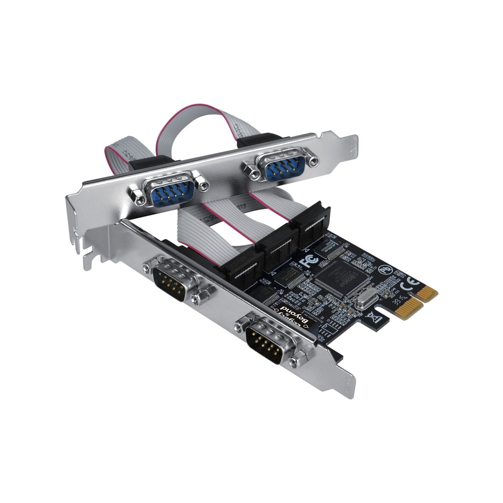 SIIG Legacy and Beyond Series Quad (4 Port) Serial RS-232 PCIe Card with 16C5...