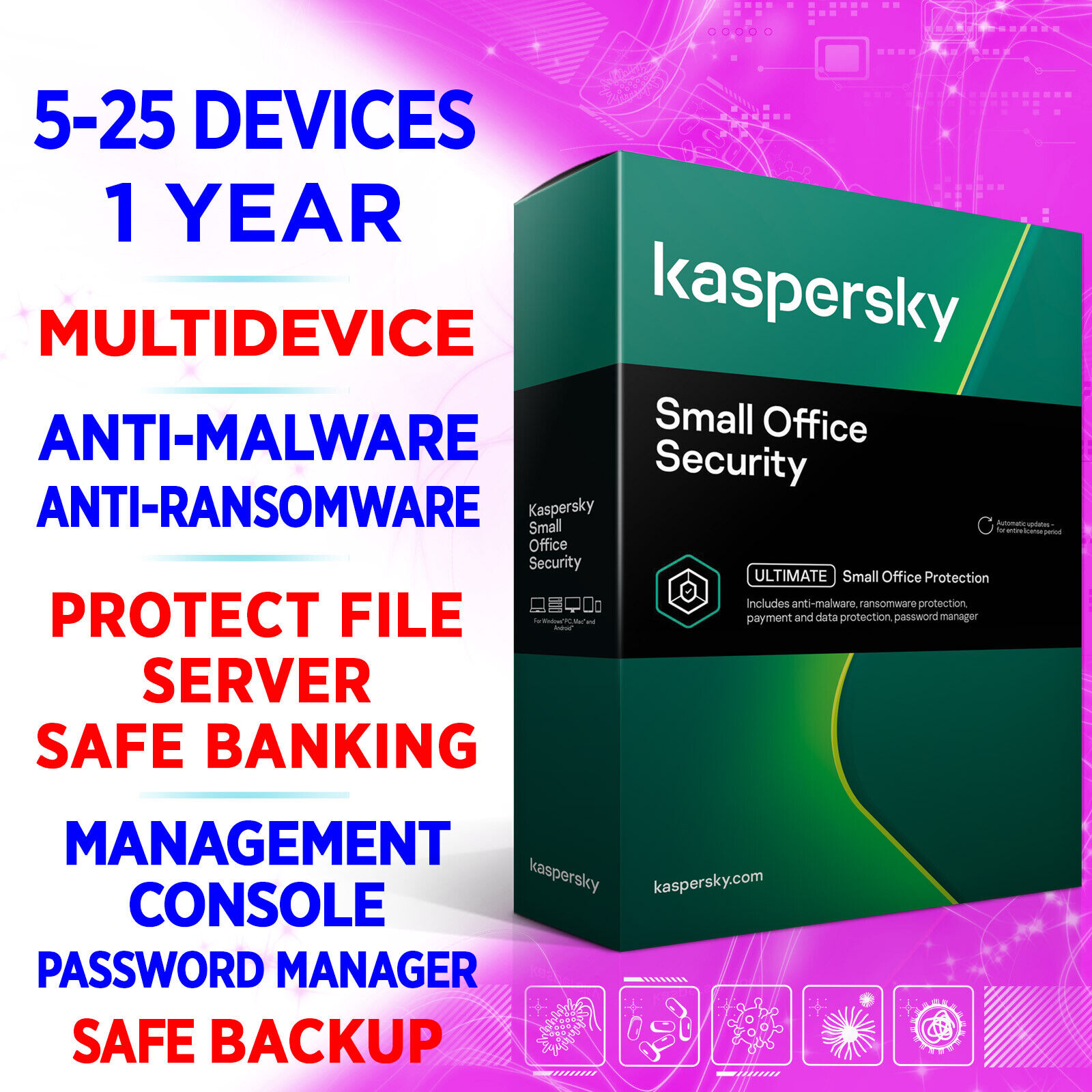 Kaspersky Small Office Security 5-25 devices 1-3 Server 1 year