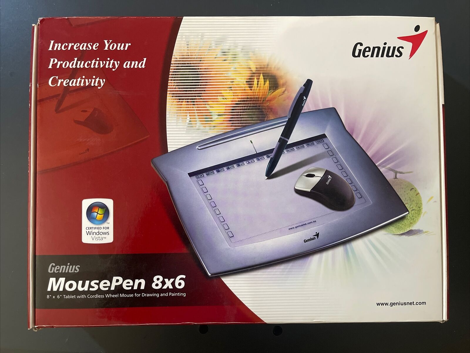 Genius MousePen 8”x6” Free Drawing Tablet - Mouse And Pen. No Cd.