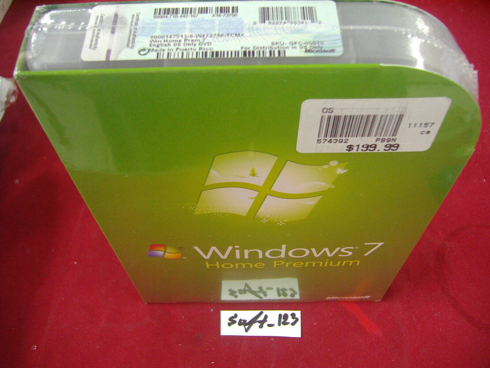 Microsoft Windows 7 Home Premium Full English 32 & 64 Bit DVDs =NEW SEALED BOX=