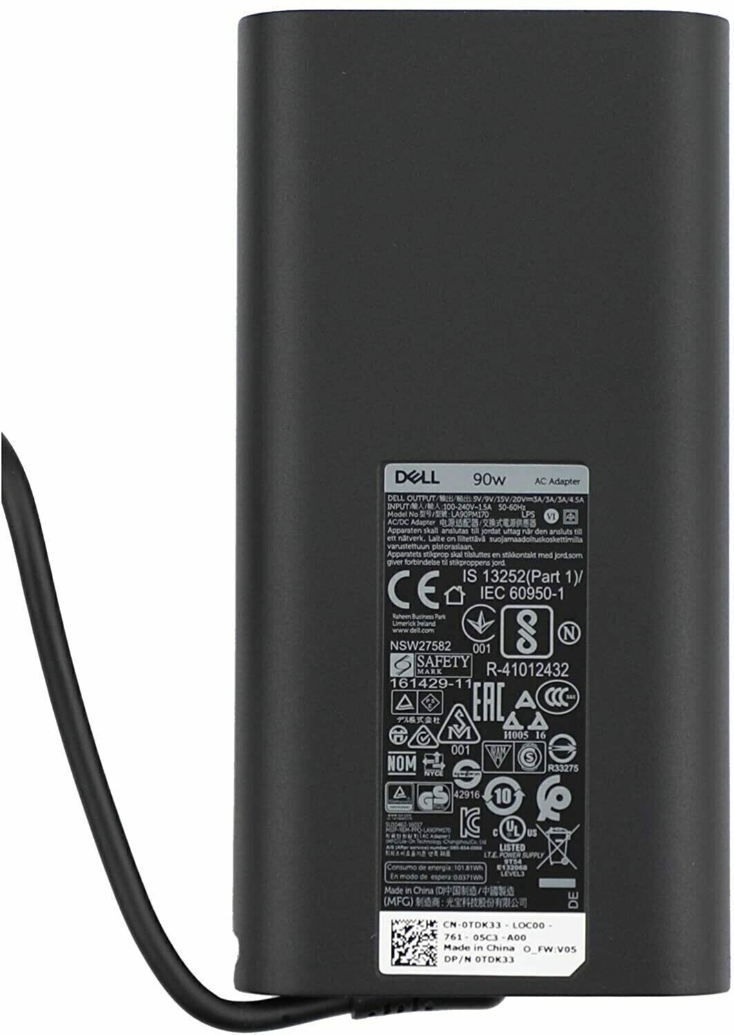 OEM 90W USB-C Charger For Dell Precision Latitude 3400 Inspiron 7486 XPS 13 12