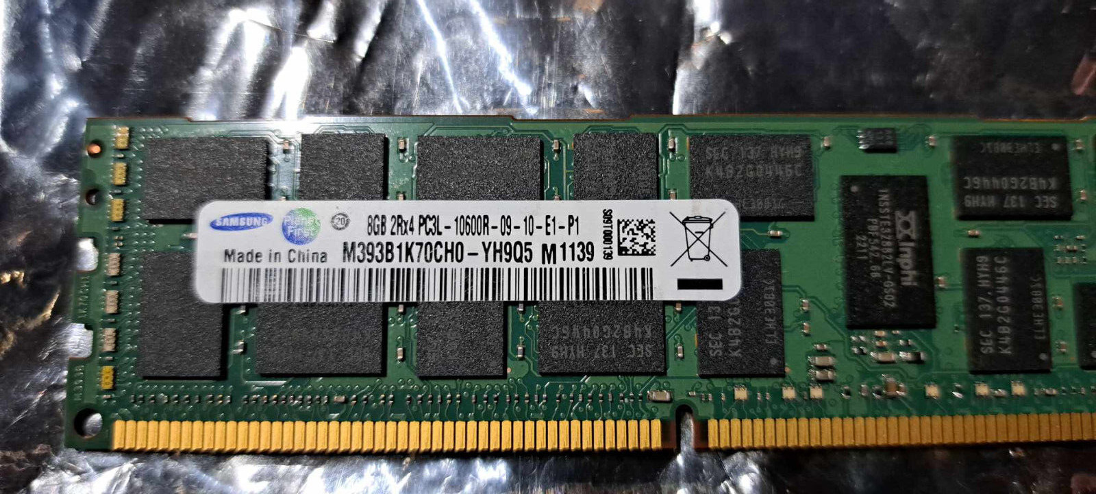 Lot of 16 (128GB) 8GB PC3-10600R Samsung Server Memory DDR3 ECC RAM Registered