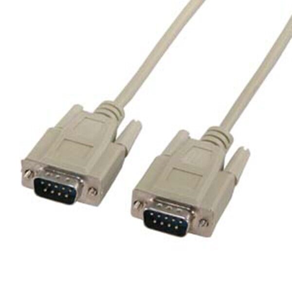 3 6 10 15 25 50 100 FT DB9 9-Pin RS232 Male to Male Serial Port Cable Ivory LOT