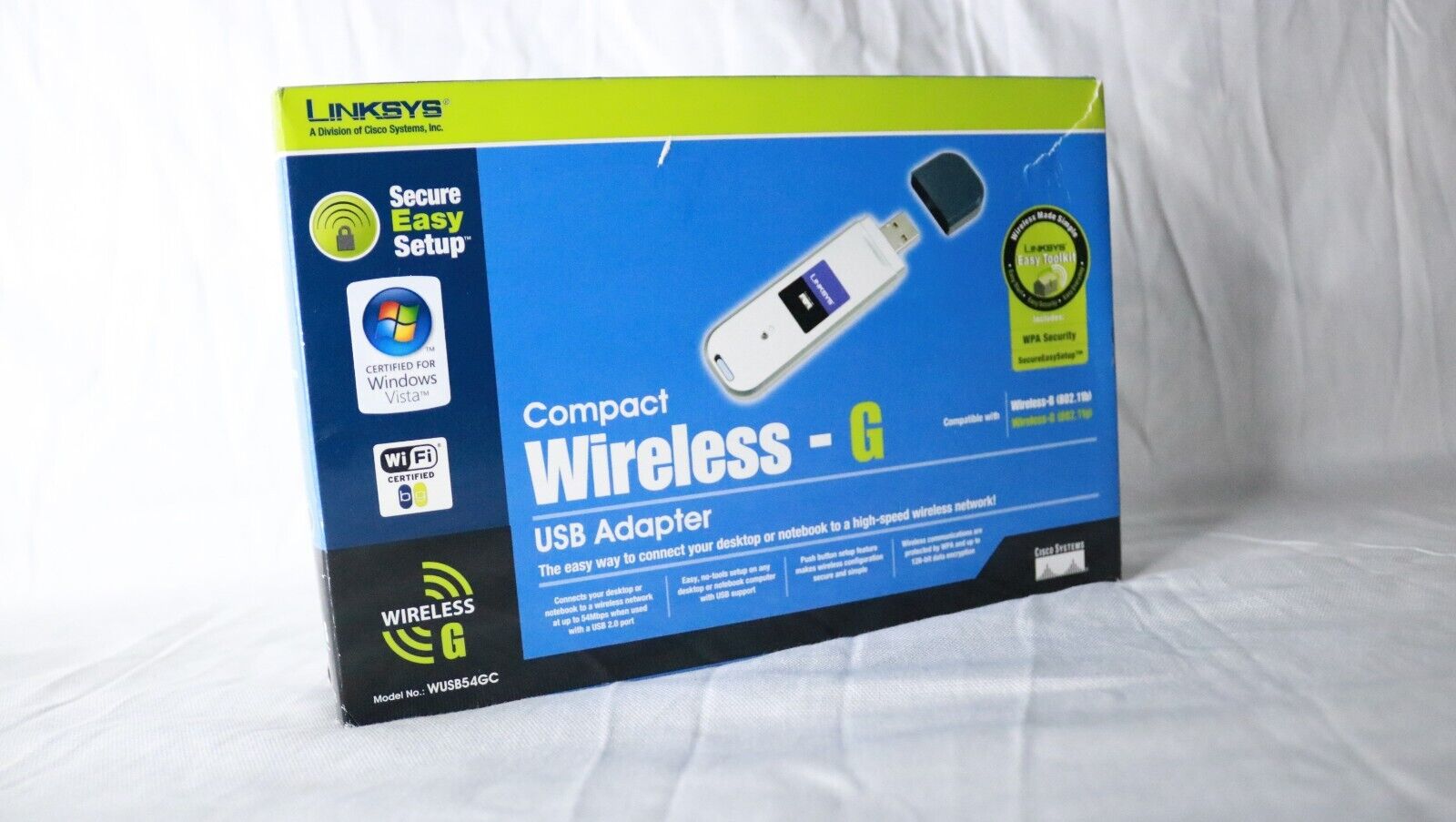 Cisco-Linksys WUSB54GC Compact Wireless-G USB Adapter