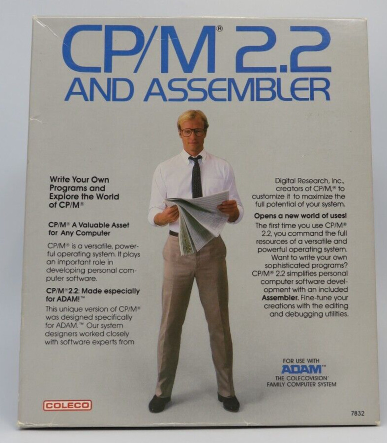 COLECO ADAM ColecoVision Family Computer Program CP/M 2.2 & Assembler - SEALED