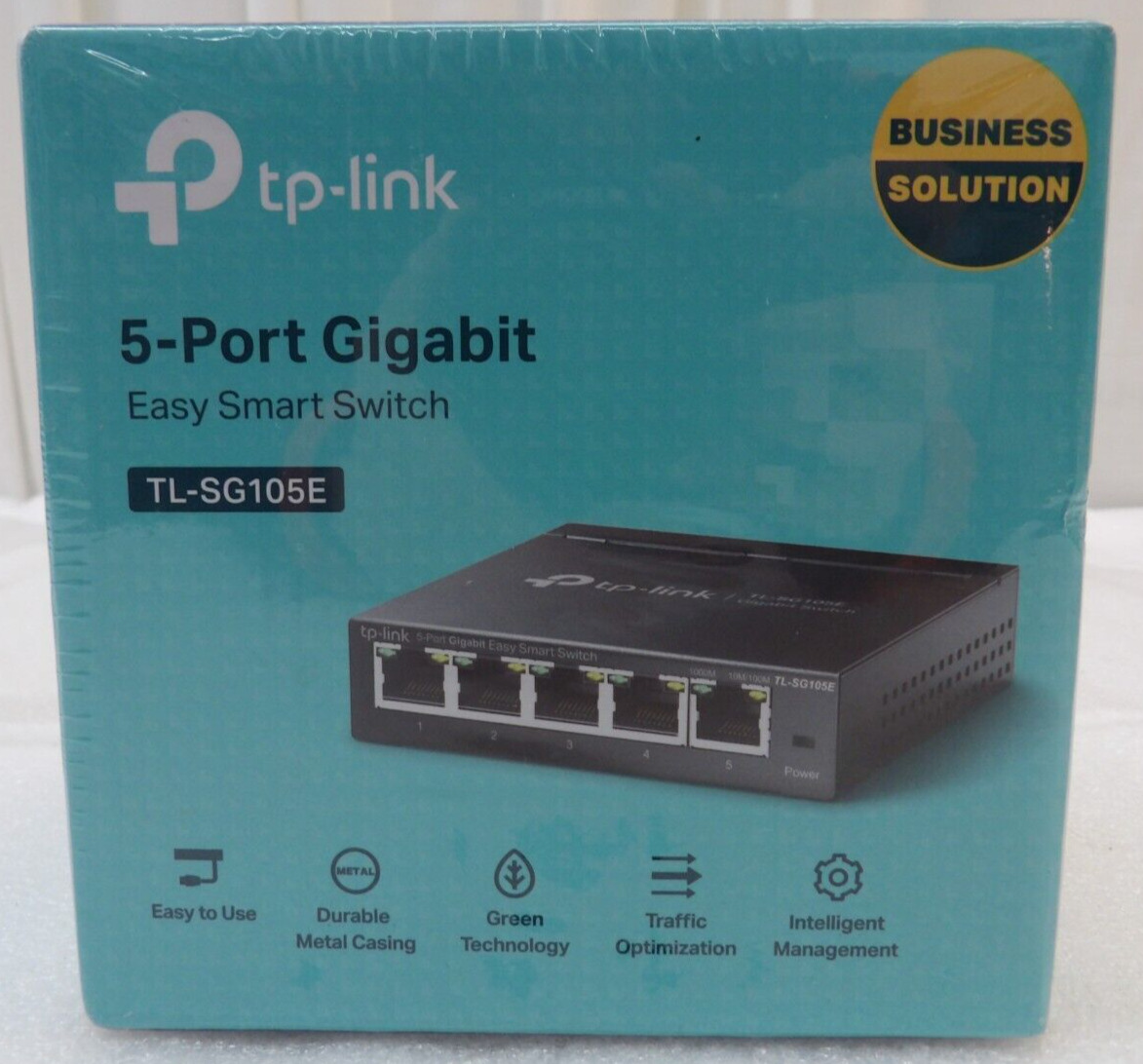 TP-LINK TL-SG105E 5 Port Gigabit Easy Smart Switch 10/100/1000 Mbps