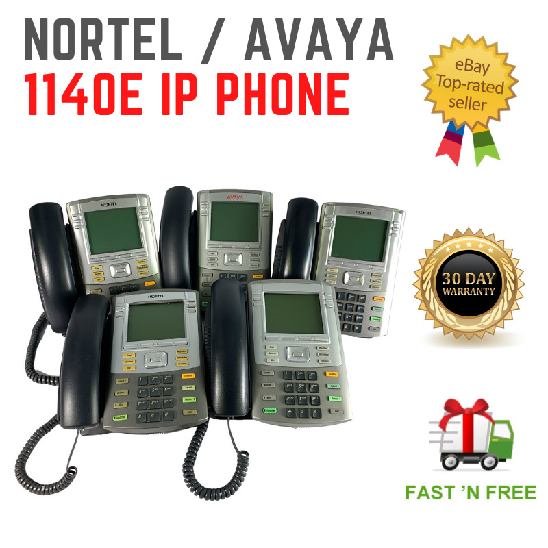 LOT OF 5 Avaya / Nortel 1140E IP VoIP PoE Desktop Phone NTYS05