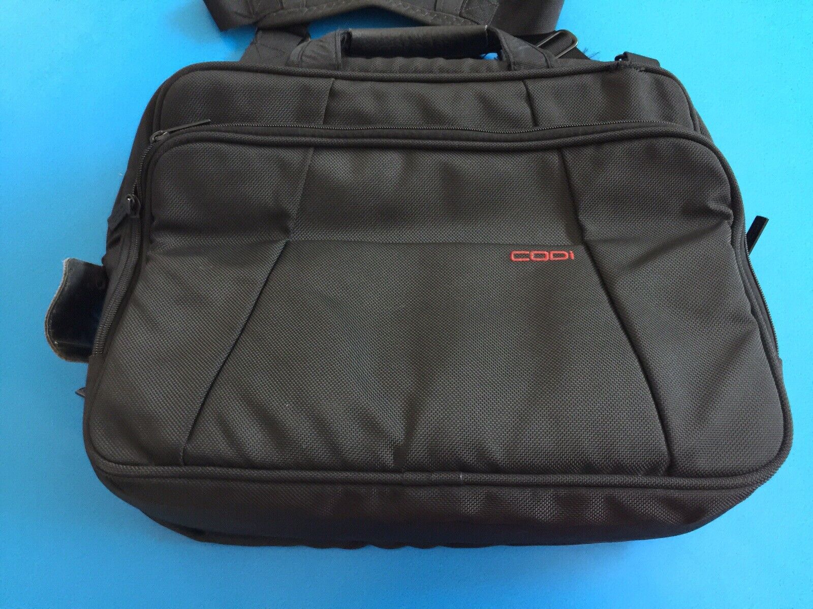 Pre-Owned Black Padded Ballistic Nylon CODI Laptop Computer Bag Briefcase