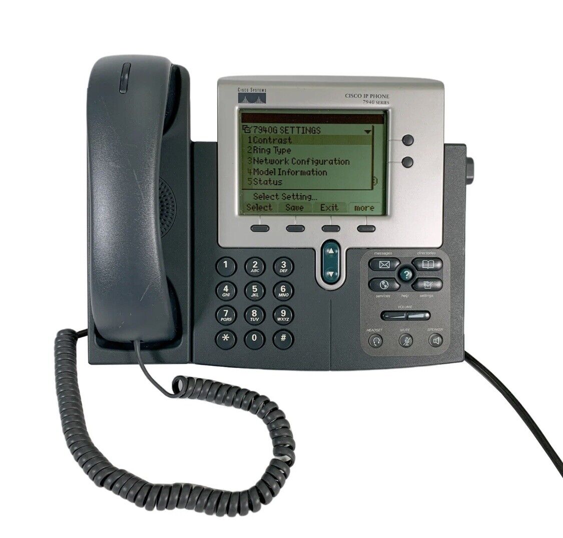 Cisco 7900 Series CP-7940 Unified IP Business Office Phone VoIP Display