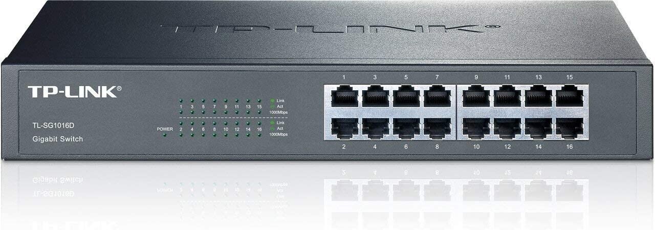 TP-Link 16-Port Gigabit Ethernet Unmanaged Switch | Plug and Play | TL-SG1016D