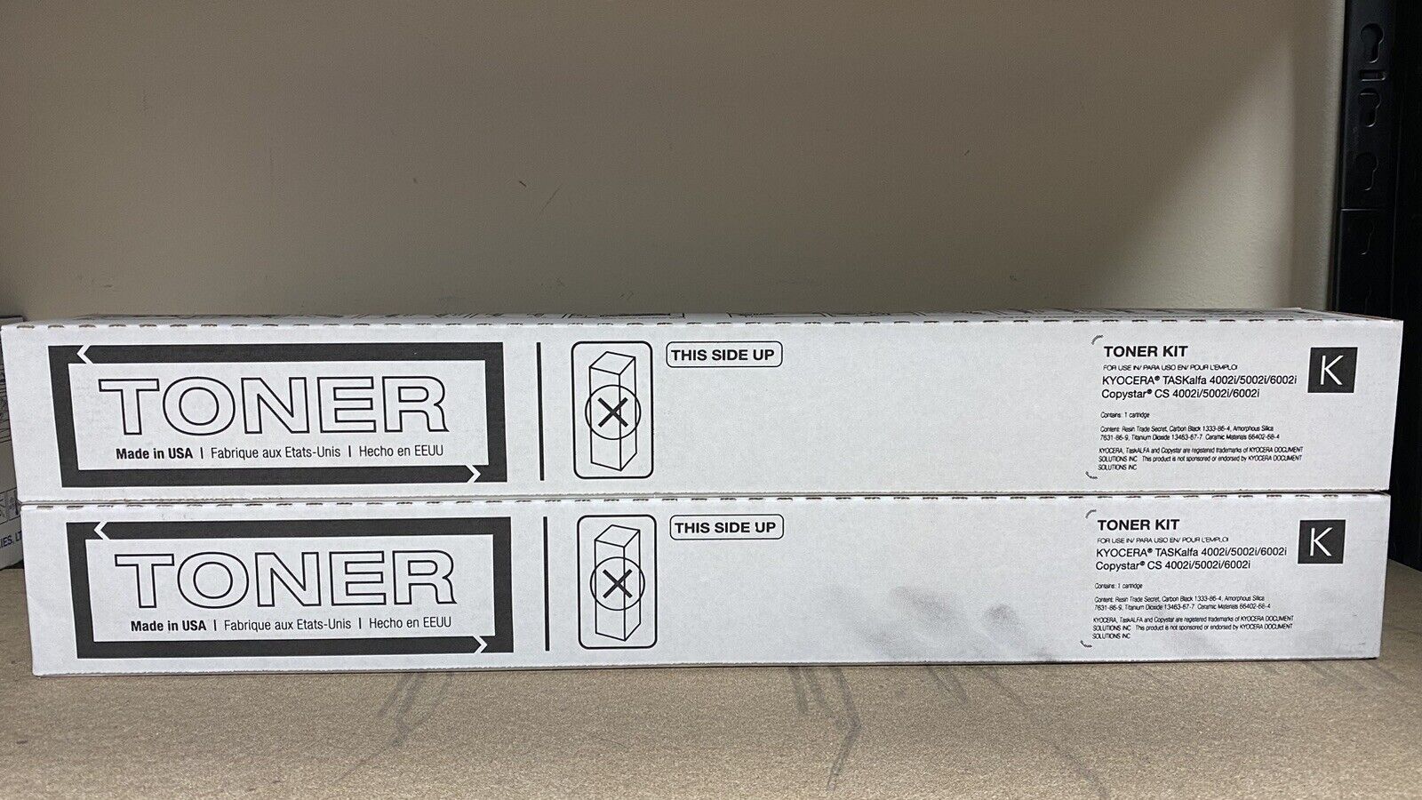 Genuine Factory Sealed Kyocera TK-6327 Black Toner Cartridges OEM, Pack Of 2