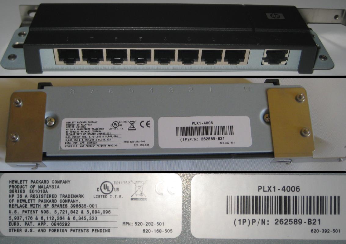 HP 262589-B21 EO1010A EO1010 EO1013 PEM 8 port KVM Switch Expansion Module