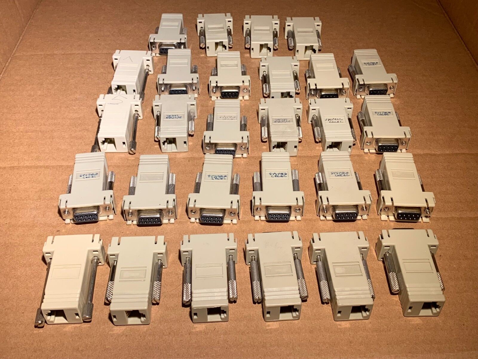 LOT of 28 Modem Serial RS232 Modular Adapter Kit (Untested \