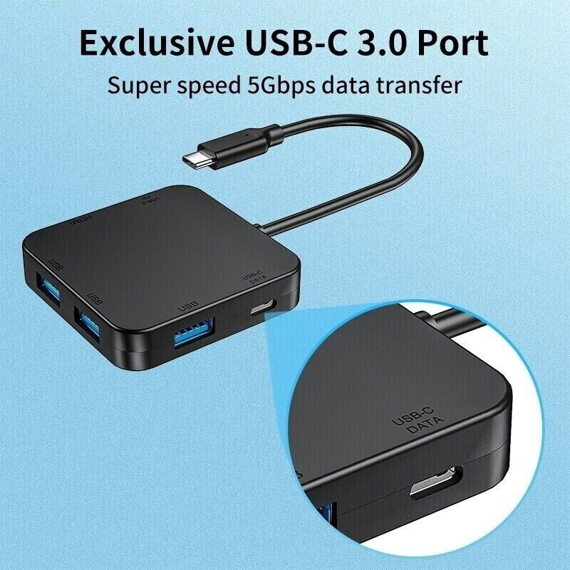 ACASIS 6 in 1 USB C Hub Multiport Adapter with 4K HDMI, Power Delivery 100 W 3.0