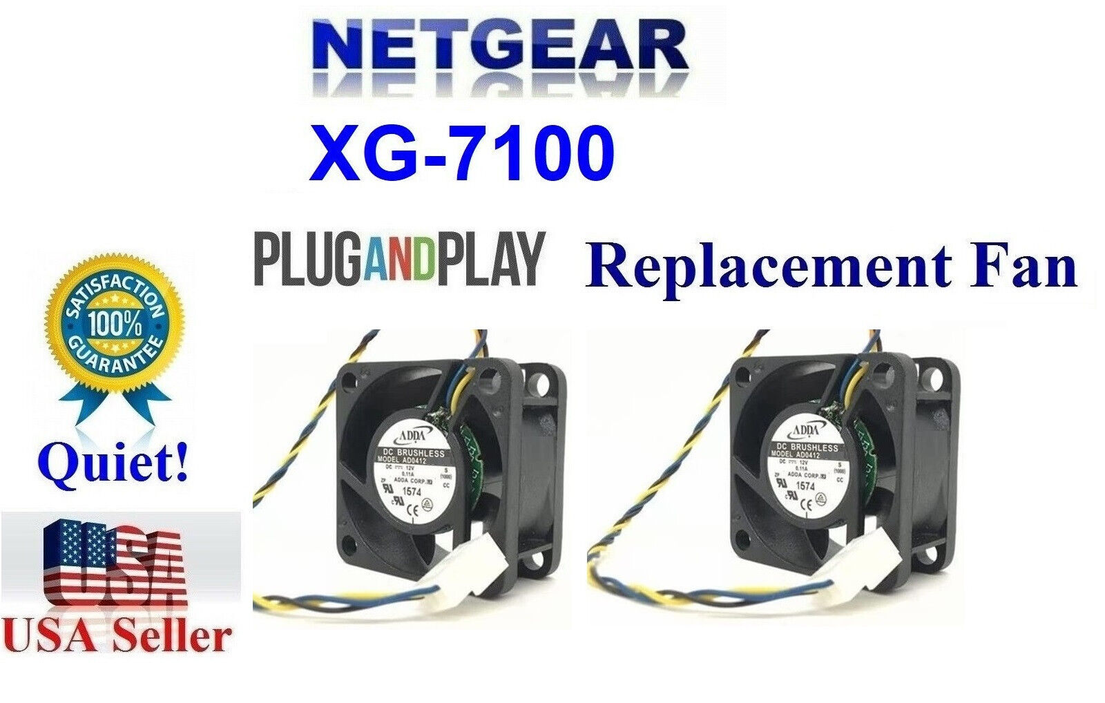 2 Pack Quiet Version Replacement Fans for Netgate XG-7100 Security Gateway