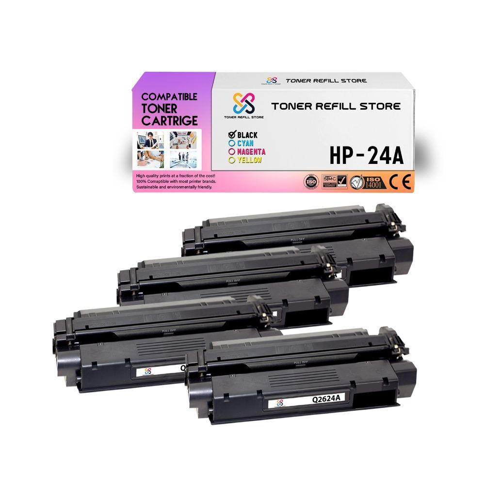 4Pk TRS 24A Q2624A Black Compatible for HP LaserJet 1150 Toner Cartridge