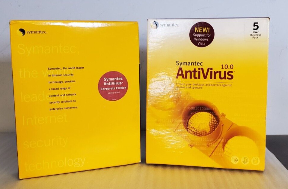 Vintage Symantec Antivirus Software Bundle *SEALED*