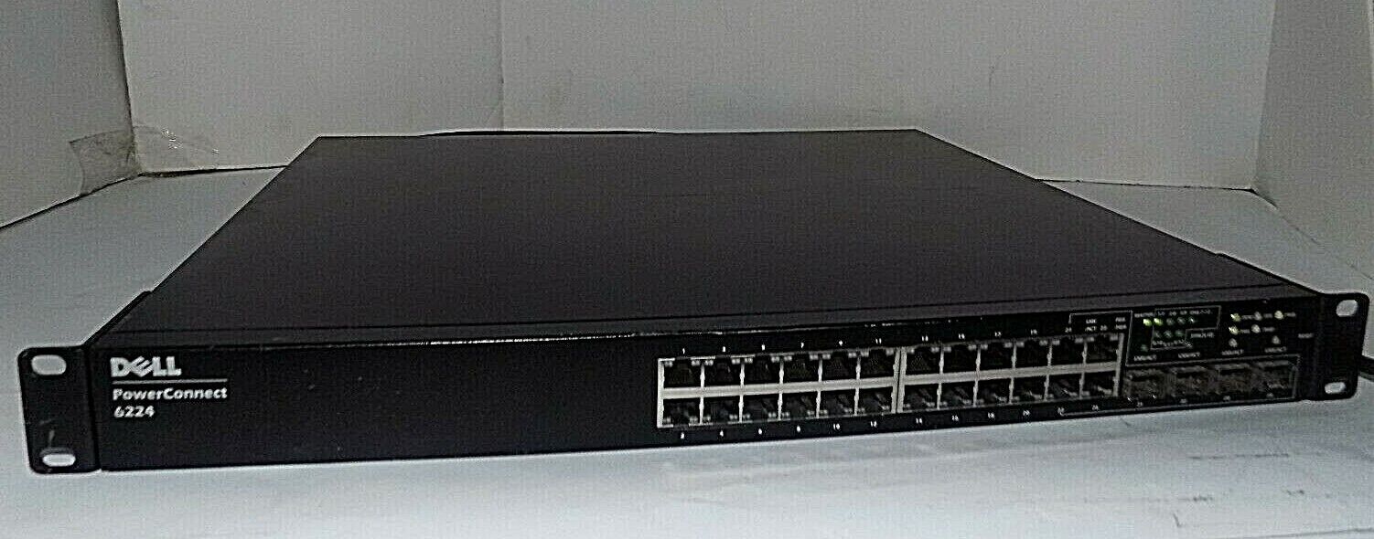 Dell PowerConnect 6224 24port Gigabit Managed Switch TK308 Y3549 w/ stacking mod