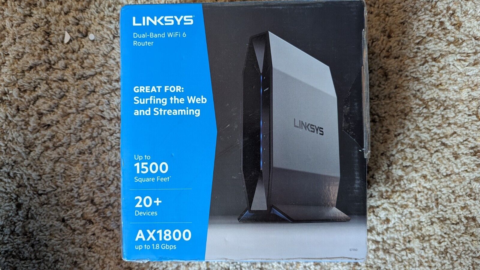 Linksys E7350 Dual-Band Wi-Fi 6 Router AX1800 MU-MIMO