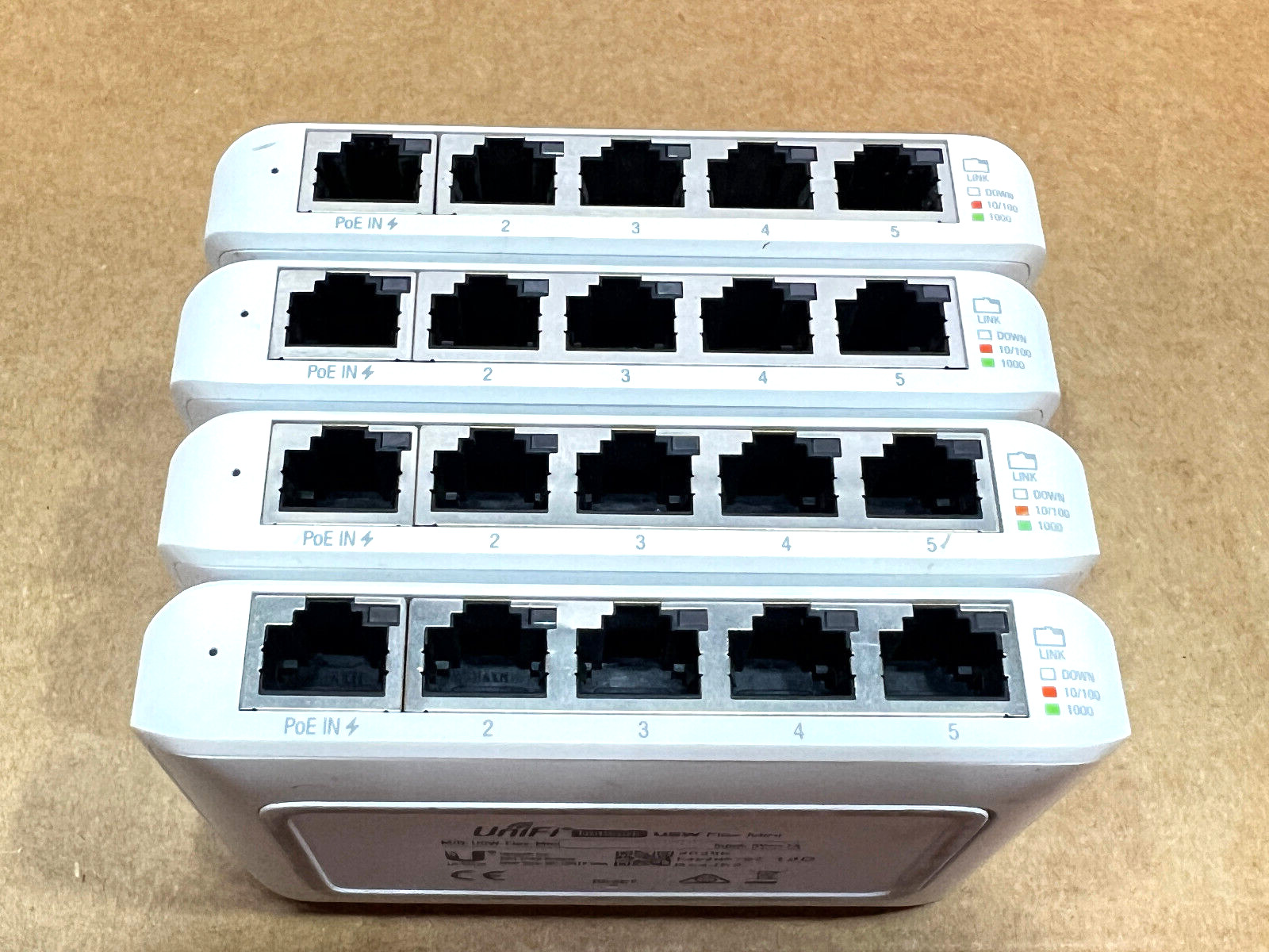 Lot of 4x Ubiquity UniFi USW-Flex-Mini 5 Port Gigabit Ethernet Switch