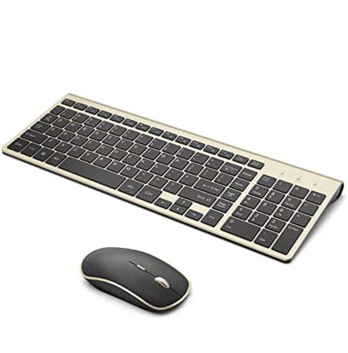 J JOYACCESS Wireless Keyboard Mouse 2.4G Slim & Compact Computer for Laptop PC