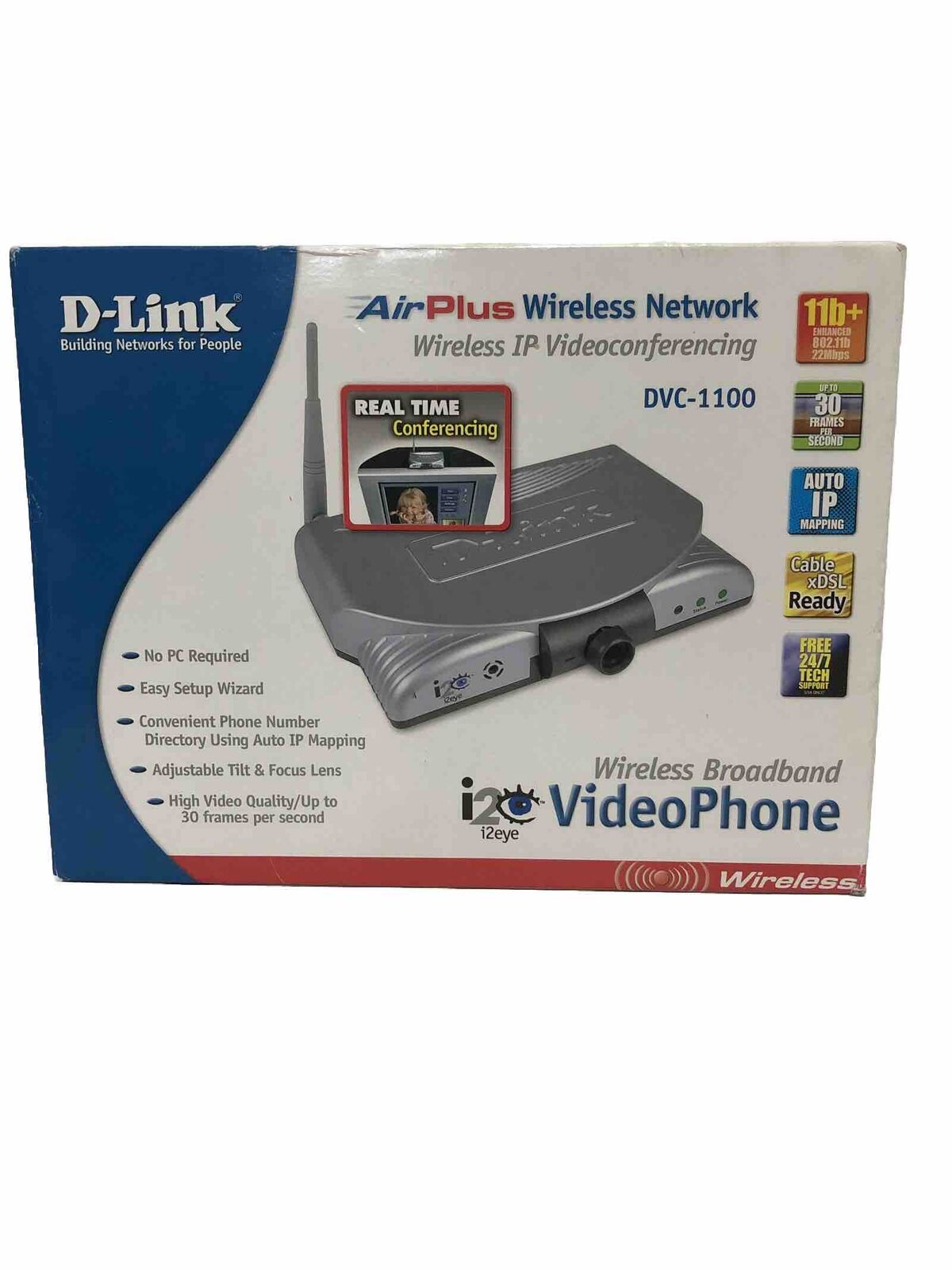 New D-Link DVC-1100 AirPlus Wireless Network IP Videoconferencing READ