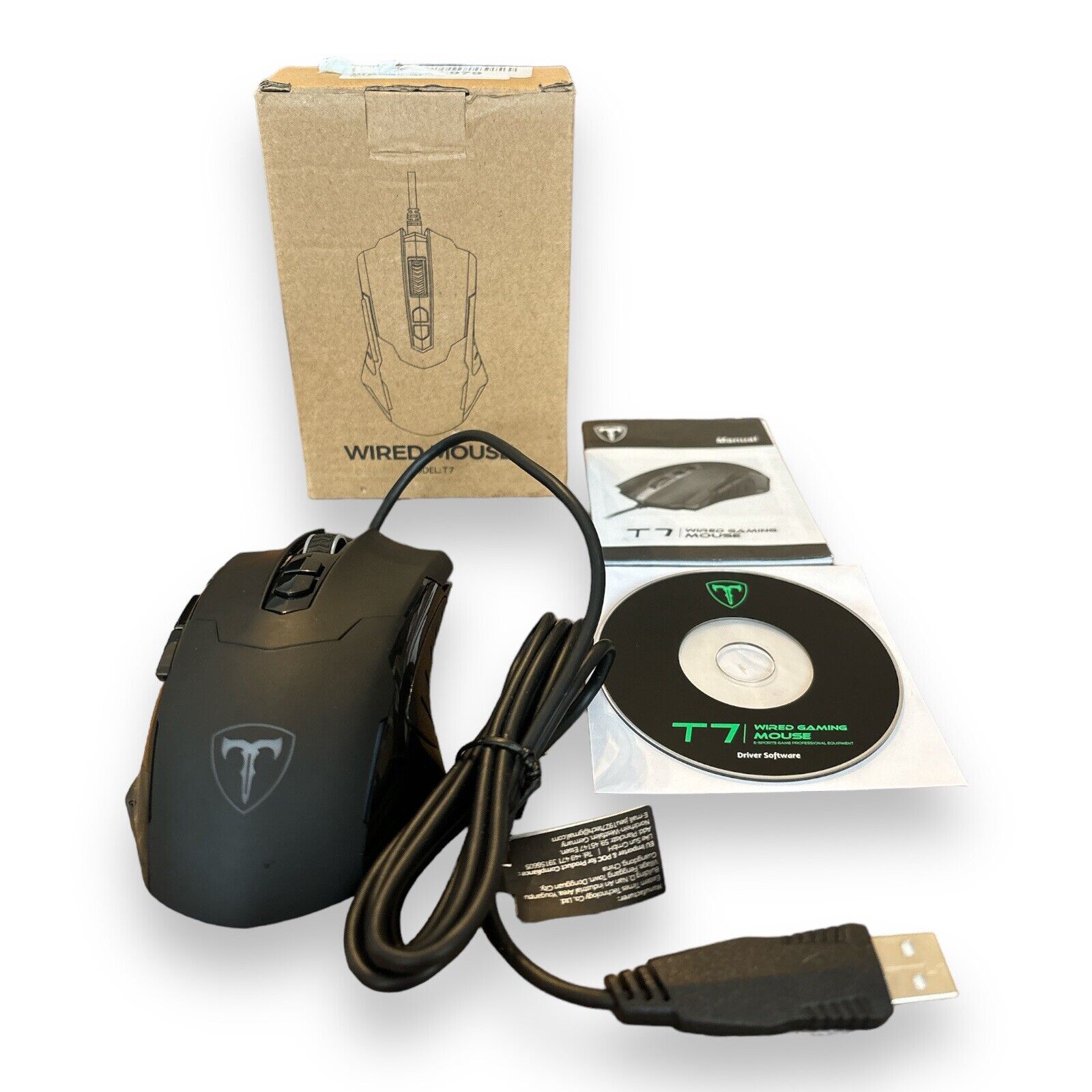 PICTEK Wired Mouse Model T7 (Black) BRAND NEW