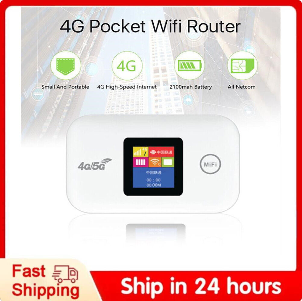 Portable 4G/5G LTE Wireless WiFi Router Mobile Broadband MIFI LCD Hotspot~ US ~