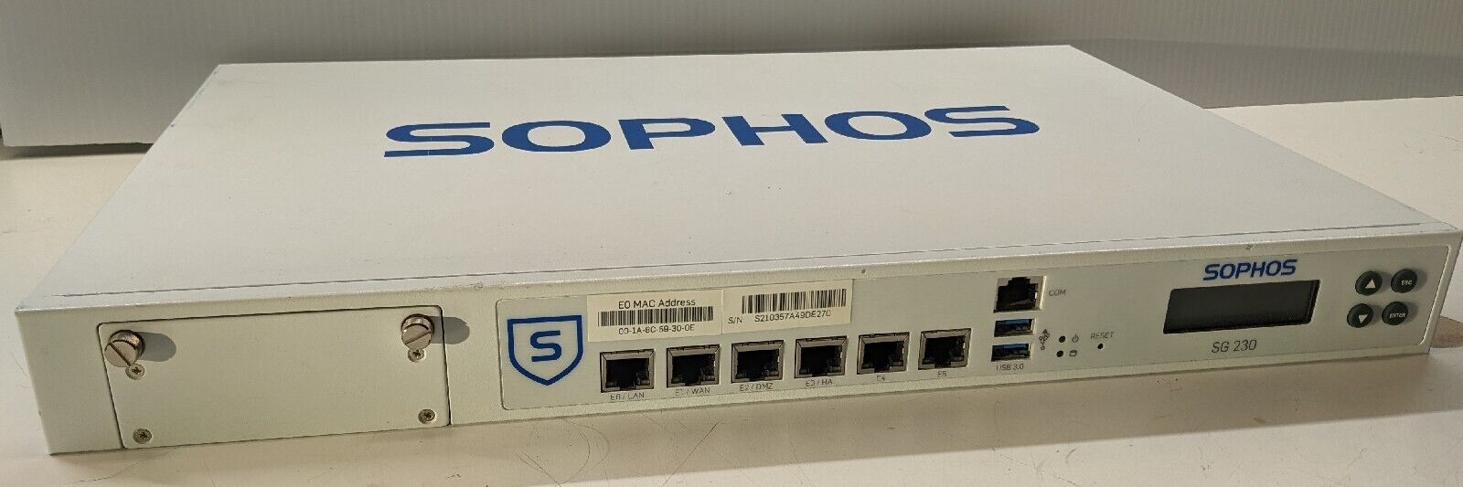 Sophos SG 230 Rev.1 Network Firewall. Rack mount pfsense opnsense