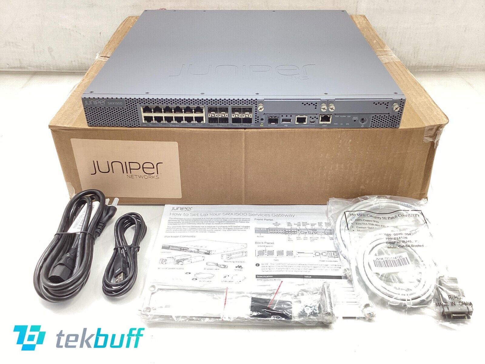 Juniper (SRX1500-AC) Gateway 20-Port SFP+ 1x 150W PSU - Security Appliance
