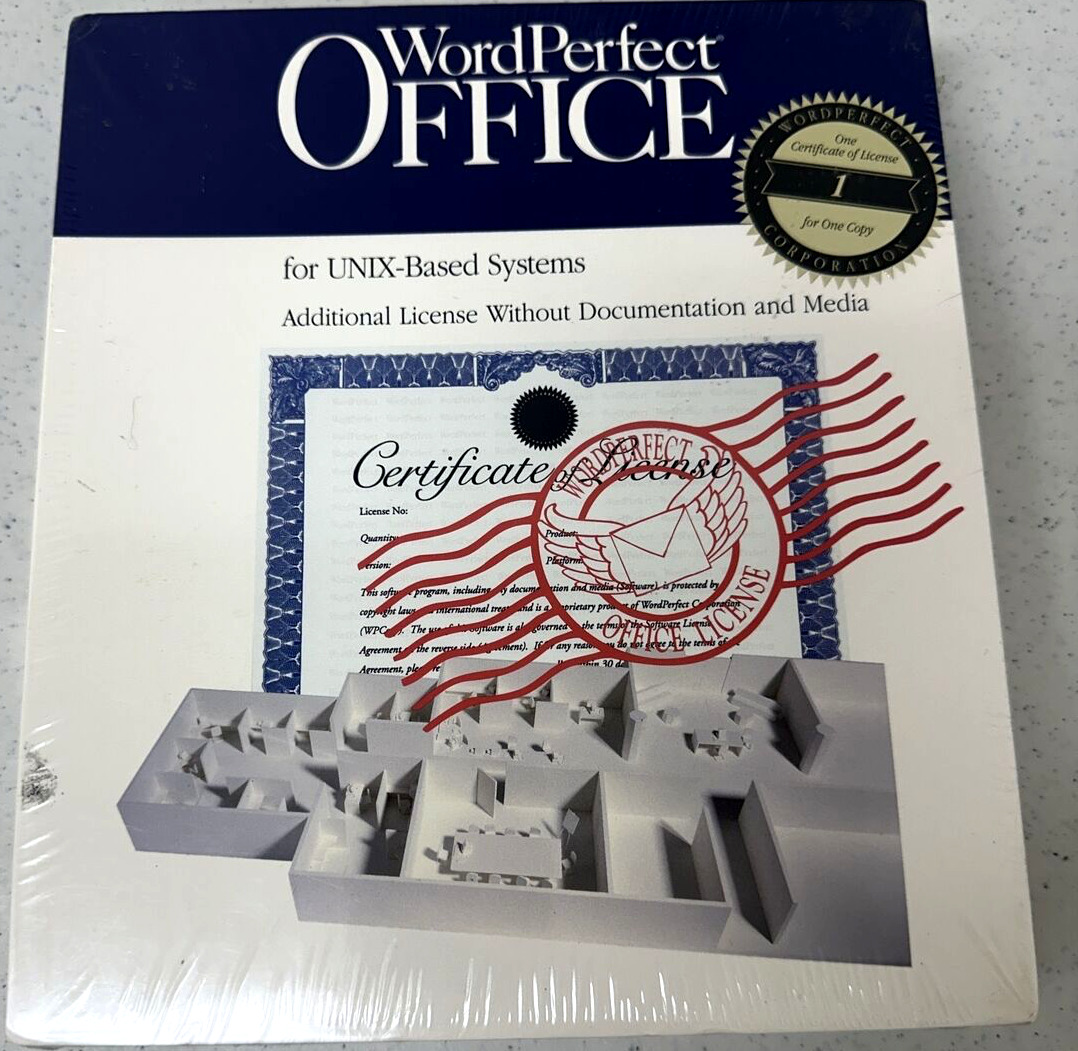WordPerfect Office for UNIX-Based Systems Sealed Vintage Software
