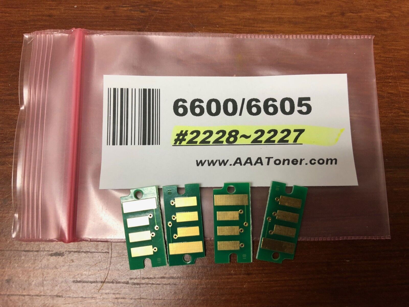 4 x Toner Chip (2228 - 2227) for Xerox Phaser 6600, WorkCentre 6605 Refill