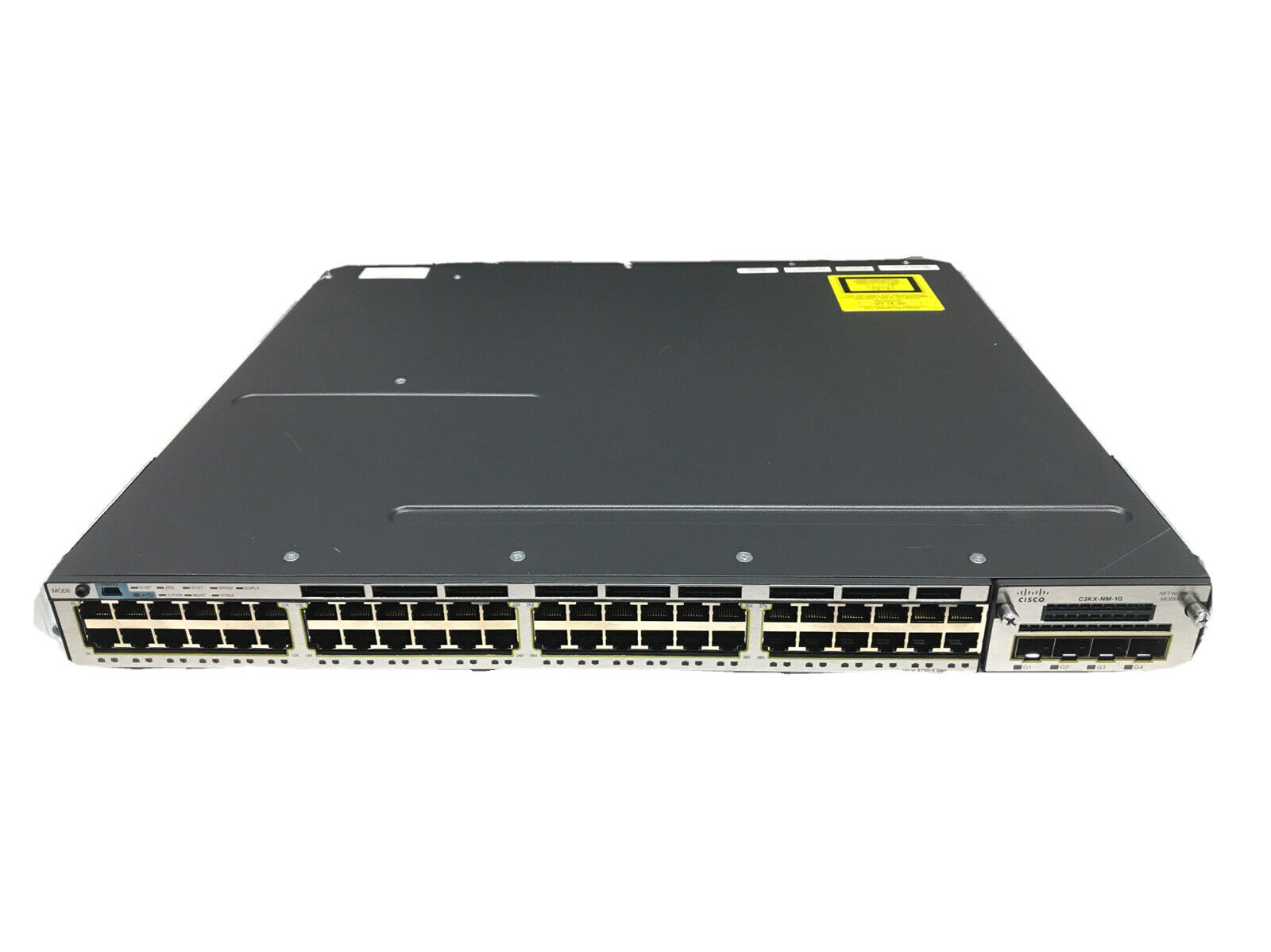 Cisco Catalyst WS-C3750X-48T-S V02 48 Port Switch Tested & Reset GB490