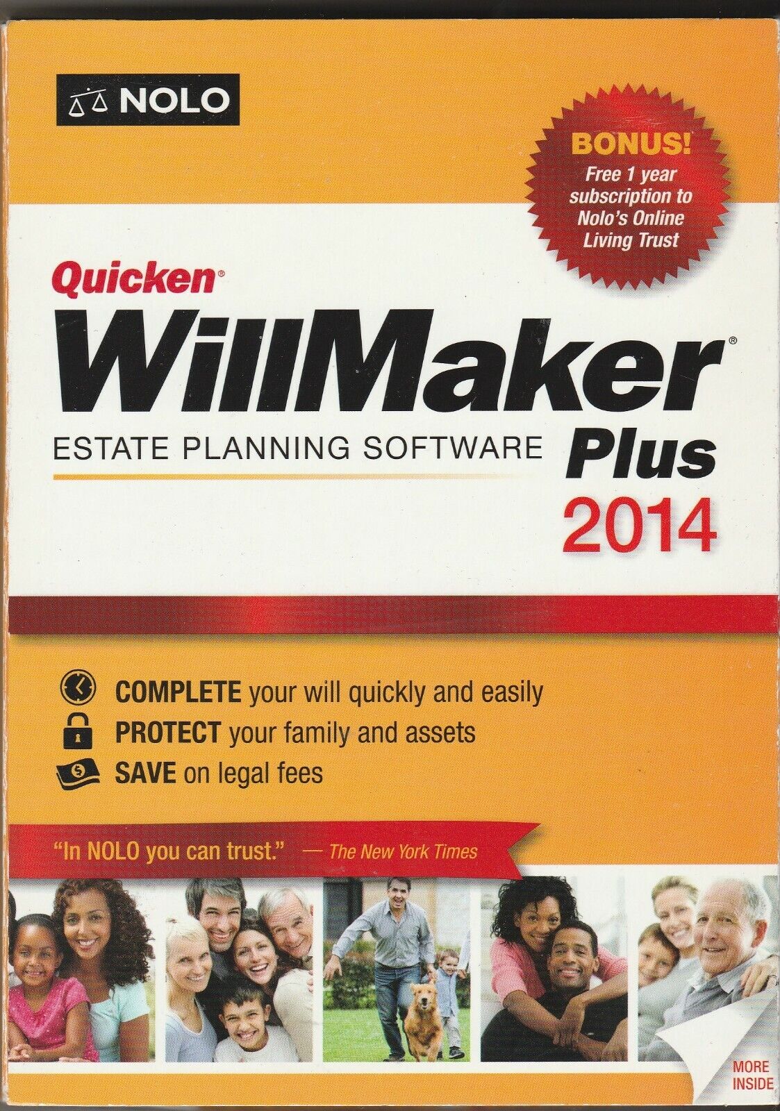 Quicken WillMaker Plus 2014 by Nolo ~  Windows XP/Vista/7/8 ~ CD-ROM