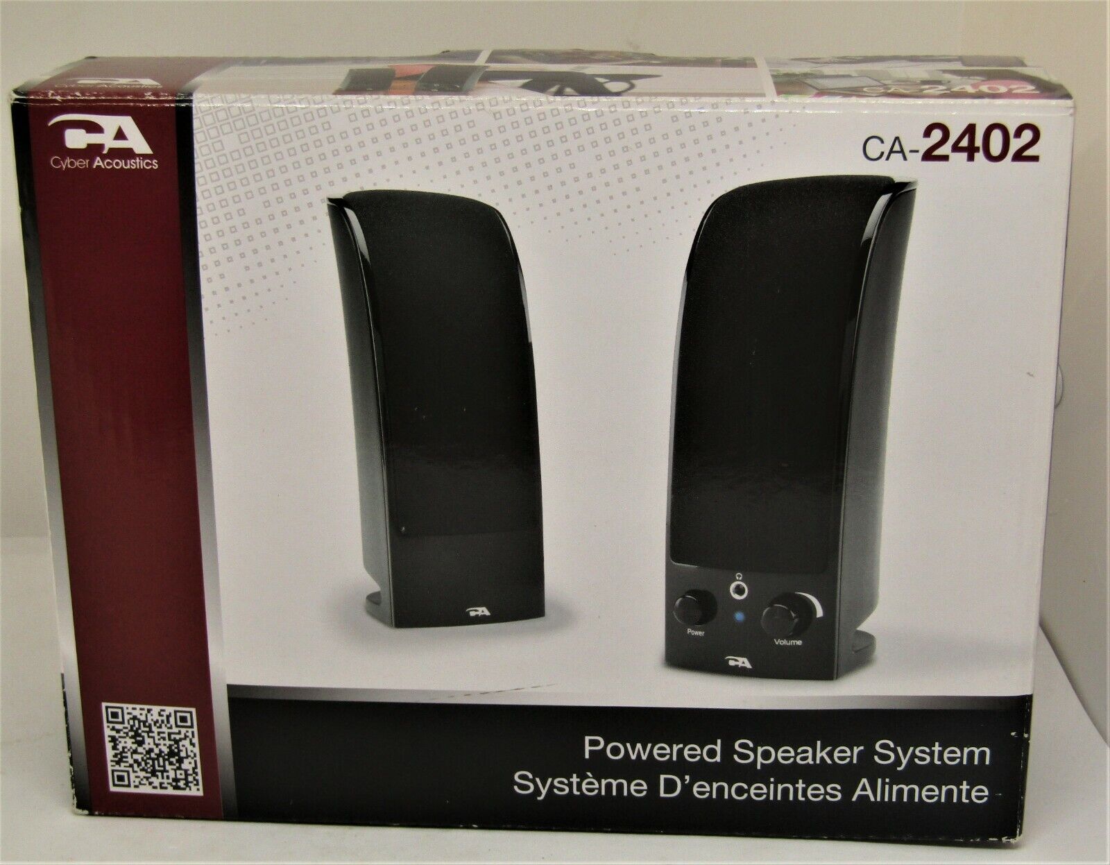 Cyber Acoustics CA-2402 Multimedia Desktop Computer Speakers for PC Laptop Use