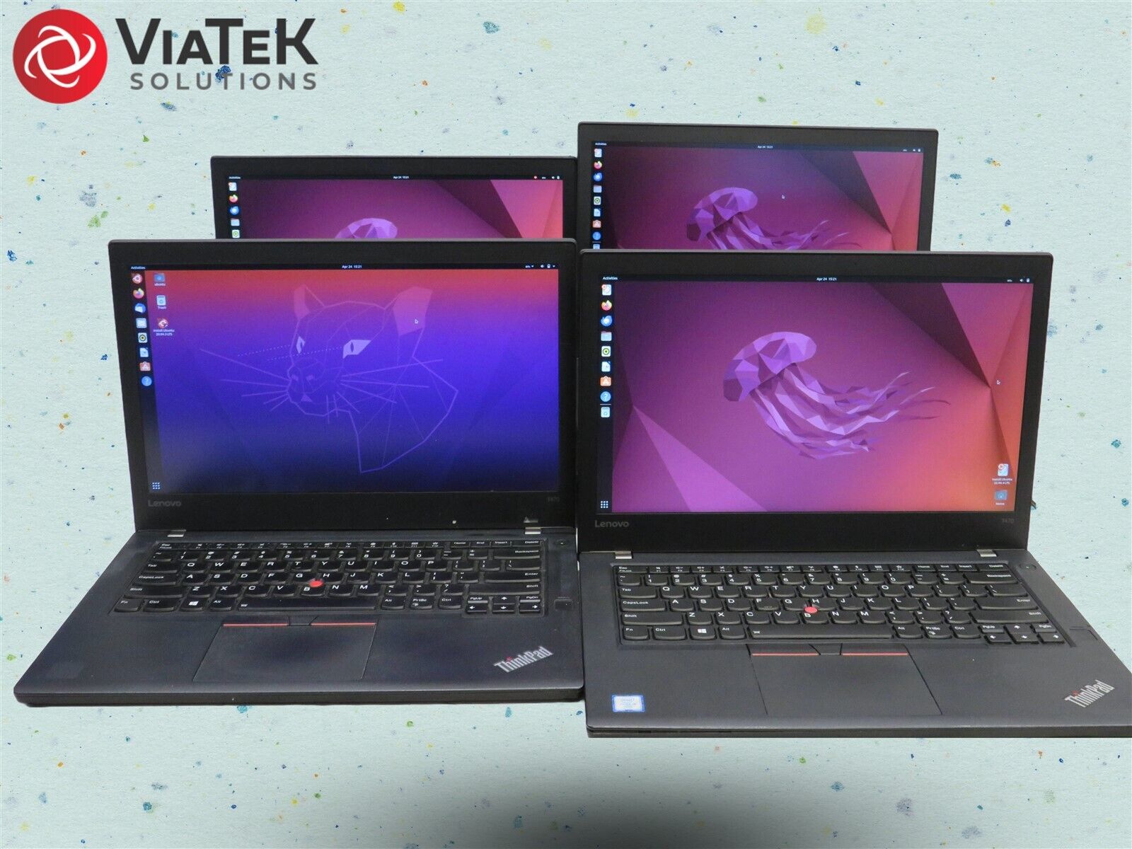 Lot of 4 Lenovo ThinkPad T470 Intel i5-6300U @ 2.40GHz 16GB w/ AC