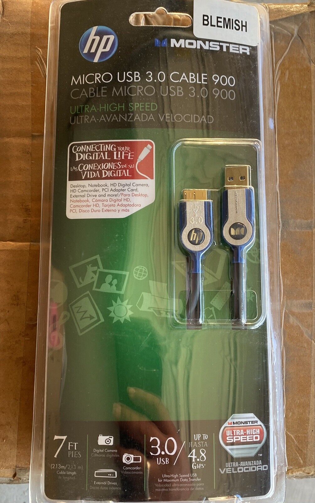 HP Monster Micro USB 3.0 Cable 900 New