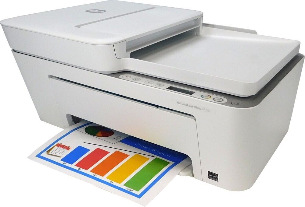 HP DeskJet 4155 3XV13A Wireless All-In-One Color Inkjet Printer (Refurbished)