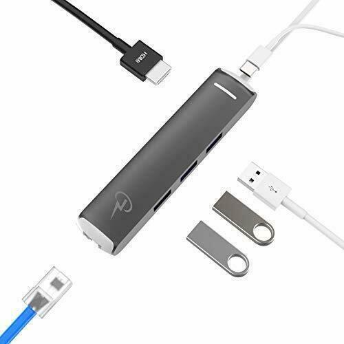 Charjen Pro Prime USB C Hub (3 USB, HDMI, Ethernet 1 Gigabit) + Sleeve