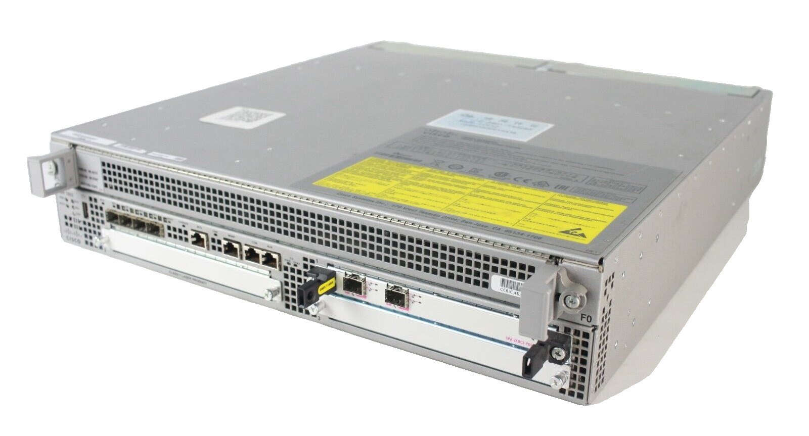 Cisco ASR1002 V06 Aggregated Services Router w/ Power cable and Dual PSU (BH)