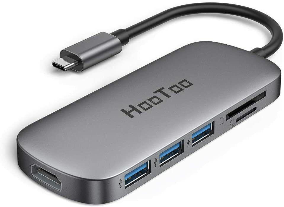 HooToo USB C Hub 7 in 1 USB C to 4K HDMI Adapter 100W PD Charging 3 USB 3.0