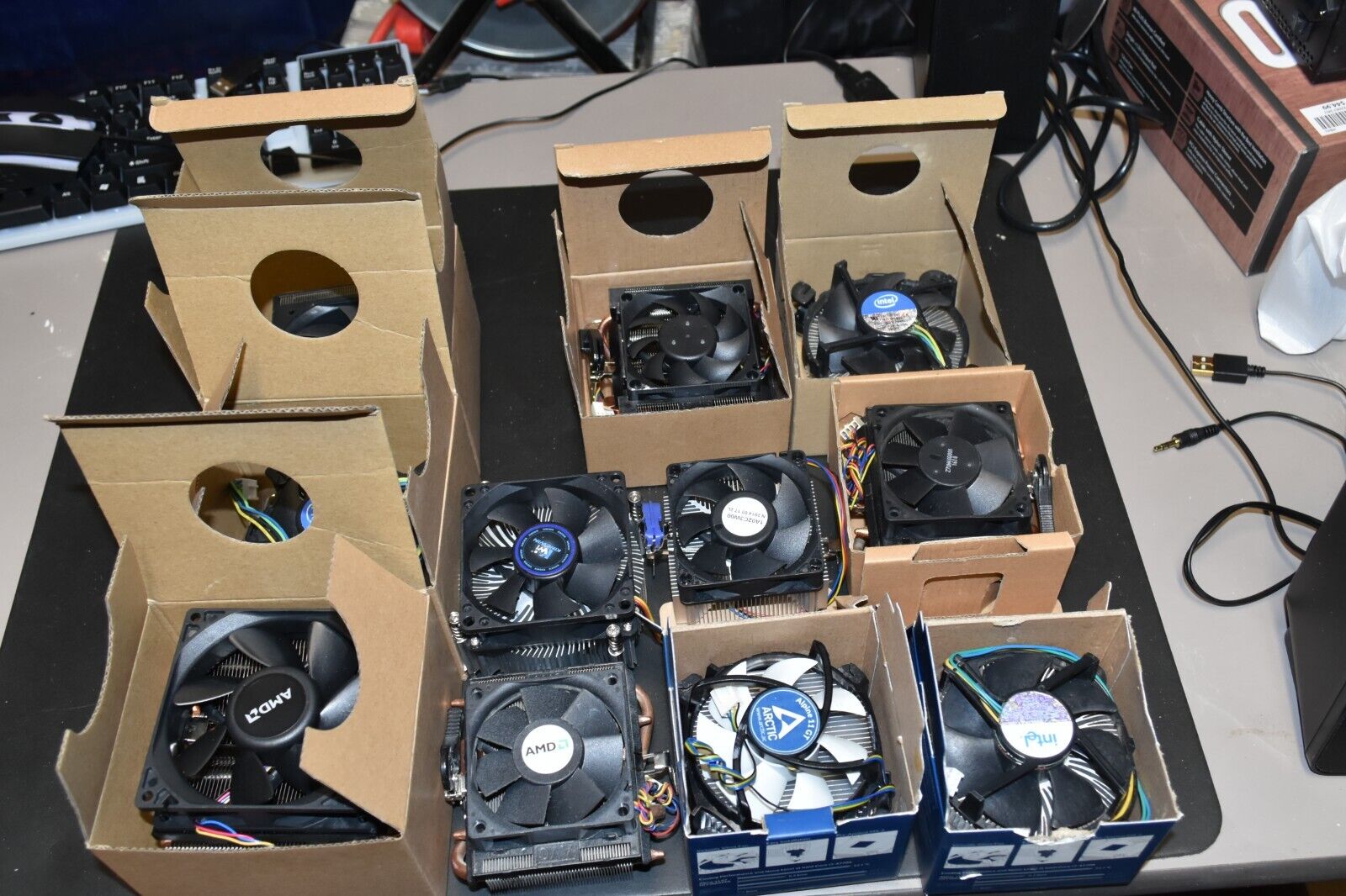 CPU Fans and Heatsinks alot of 13 mixed new & used