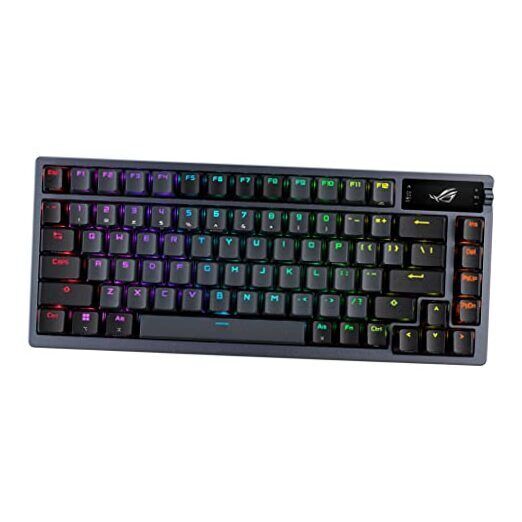  ROG Azoth 75% Wireless DIY Custom Gaming Keyboard, OLED Red Switch Black