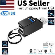 USB 3.0 Hub 3-Port Adapter Charger Data SLIM Super Speed PC Mac Laptop Desktop picture