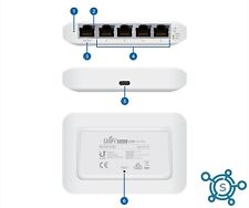 Ubiquiti USW-Flex-Mini UniFi Switch Compact 5-Port Gigabit PoE From Bulk Pack picture