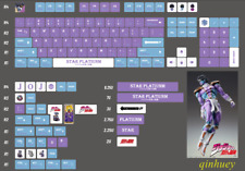 Star Platinum Anime JoJo Keycaps 140 keys PBT KCA Height For Cherry MX Keyboard picture