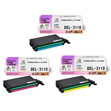 3Pk TRS 3110 CYM Compatible for Dell 3110 3110CN Toner Cartridge picture