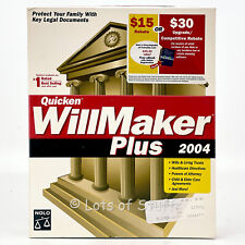 Quicken WillMaker Plus 2004 For The PC Unopened Sealed Nolo picture