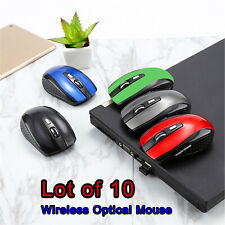10pcs PC Laptop Computer Mouse  DPI Wireless Optical Mouse Mice & USB Receiver picture